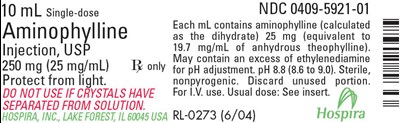 Vial Label (Aminophylline Mfg Label)
